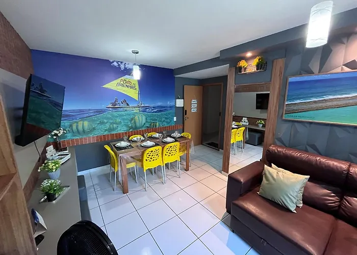 Apartamento Frente Piscina Térreo no Palm Village em Porto de Galinhas - Eco11
